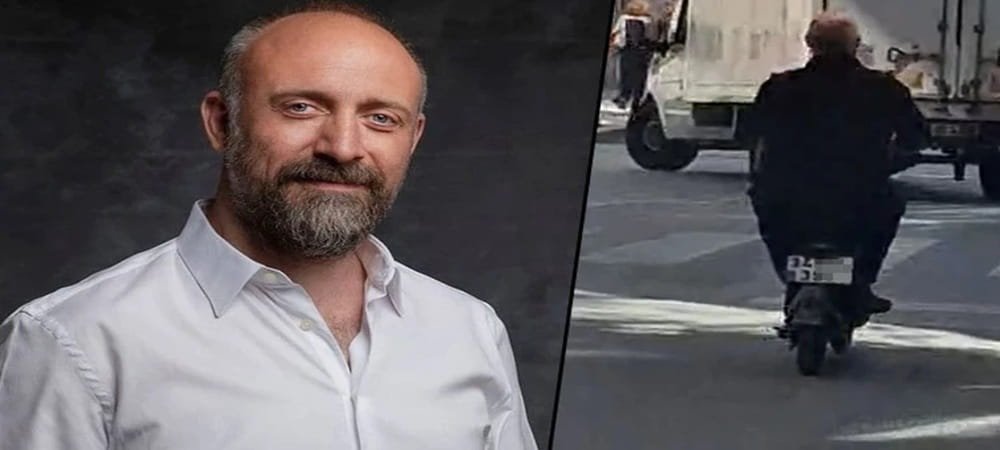 Halit Ergenç Nişantaşı trafiğine scooter'la çözüm buldu